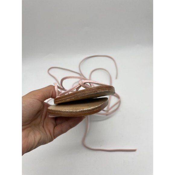 RAYE Spur Sandal in Nude 7 Leather Round Toe Brown/Pink *flawed - Picture 7 of 8